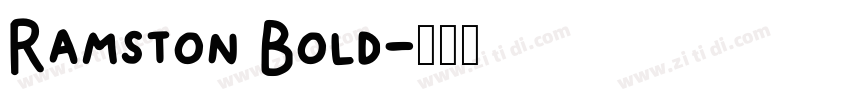 Ramston Bold字体转换